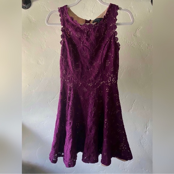 Maroon Lacy Dress - Picture 1 of 5